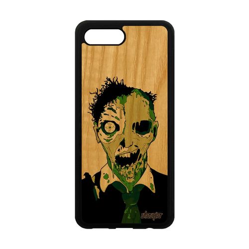 Coque Zombie Pour Honor 10 Bois Silicone Halloween Gore Antichoc Vert Homme Etui