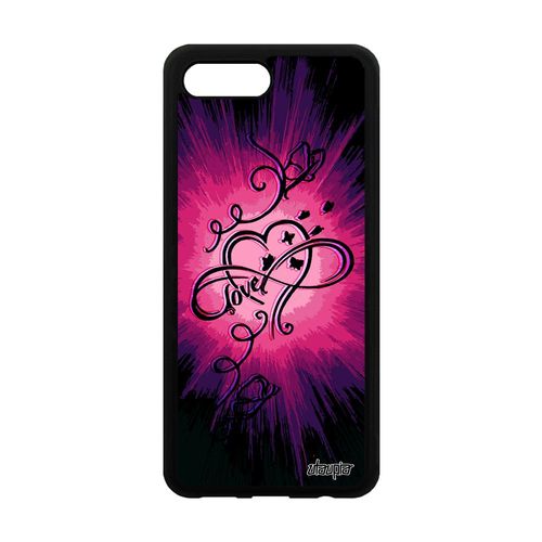 Coque Infini Love Pour Honor 10 Silicone Rose Soleil Telephone Design Papillon A