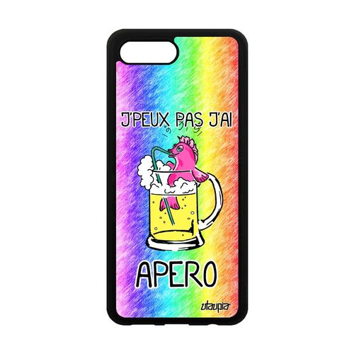 Coque Honor 10 Silicone Jpeux Pas J'ai Apero Design Bourré Vert Case Etui Biere
