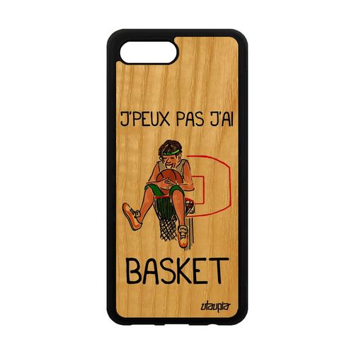 Coque Honor 10 Bois Silicone J'peux Pas J'ai Basket Dessin Balle De Housse Vert