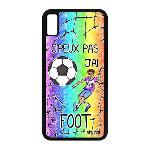 Coque Pour Iphone Xs Max Silicone J'peux Pas J'ai Foot Case Vert Homme Bd Iphone Xs Max