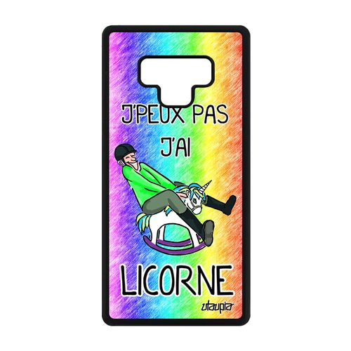 Coque Galaxy Note 9 Silicone Humour J'peux Pas J'ai Licorne Cover Vert A Samsung Galaxy Note 9