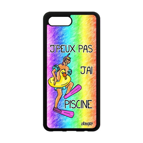 Coque Pour Honor 10 Silicone J'peux Pas J'ai Piscine Humour Solide Dessin Vert A