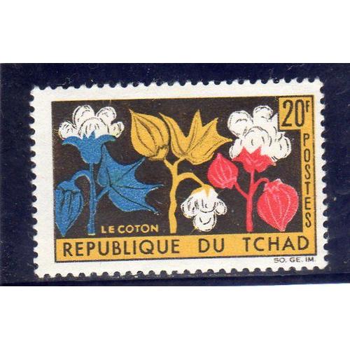Timbre-Poste Du Tchad (Culture Du Coton)