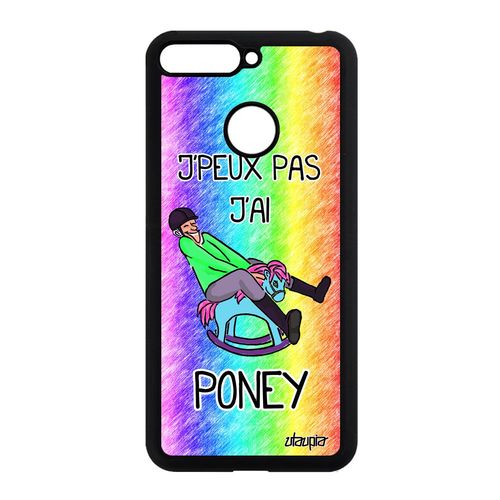 Coque Honor 7a Silicone Humour J'peux Pas J'ai Poney Vert Cheval Aquaponey De