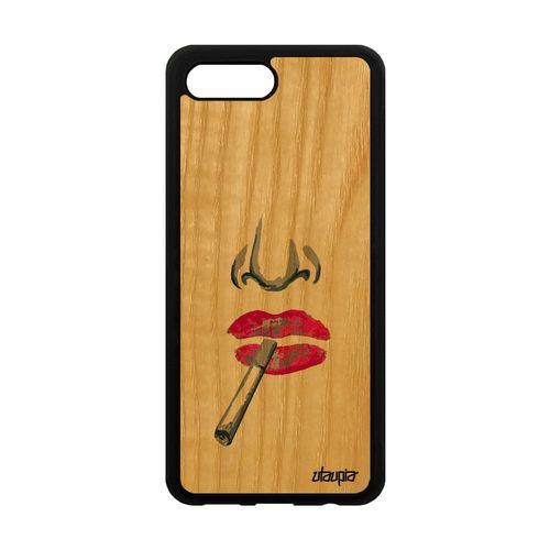Coque Silicone Honor 10 Bois Portrait Case Levre Housse Original Rose Artiste De