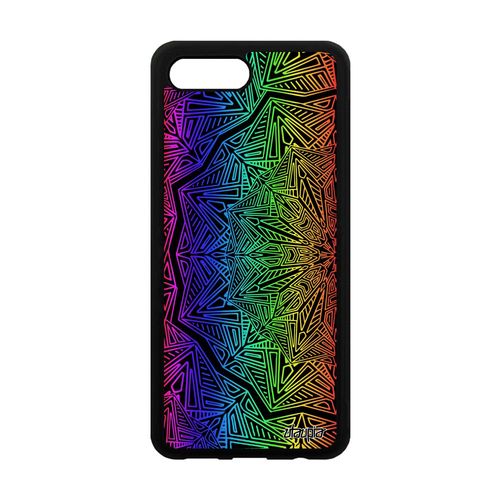 Coque Mandala Honor 10 Silicone Arc En Ciel Tibet Floral Mystique Rose Telephone
