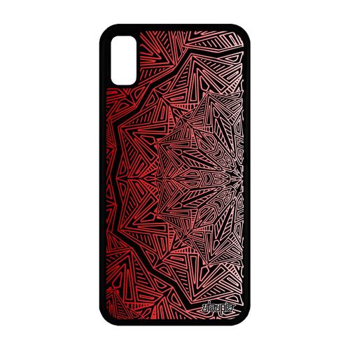 Coque Mandala Iphone Xr Silicone Housse Smartphone Rouge Tibet Oriental De