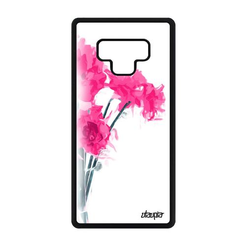 Coque Note 9 Silicone Bouquet De Fleurs Nature Love Rose Souple A Samsung Galaxy Note 9