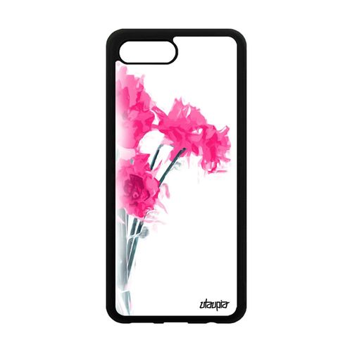 Coque Bouquet De Fleurs Pour Honor 10 Silicone Housse De Protection Rose Mobile