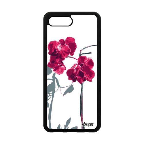 Coque Silicone Pour Honor 10 Orchidée Fleur Peinture Rose Portable Amour Nature