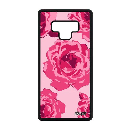Coque Silicone Rose Fleur Samsung Note 9 Sm-N960f Rigide Eternelle Poudré Samsung Galaxy Note 9