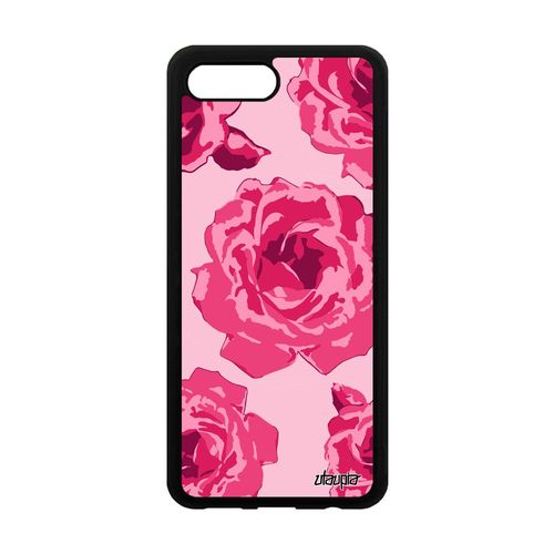 Coque Rose Fleur Pour Honor 10 Silicone Femme Floral Antichoc Nature Eternelle A