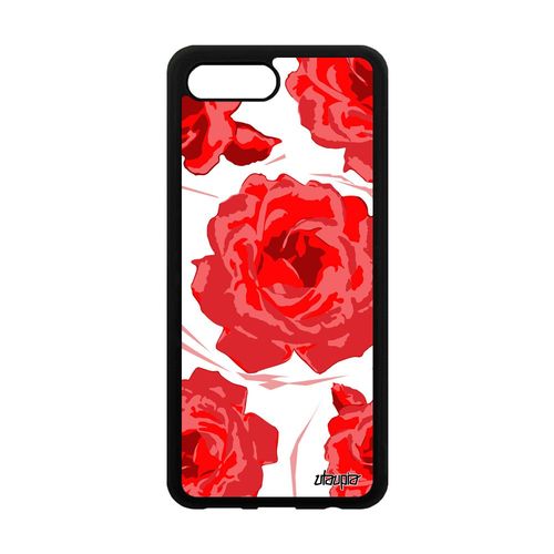 Coque Silicone Honor 10 Rose Fleur Love Personnalisé Petale De Case Romantique A