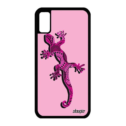 Coque Iphone Xs Silicone Salamandre Tribal Esprit Du Feu Rigide Amour Rose Iphone Xs