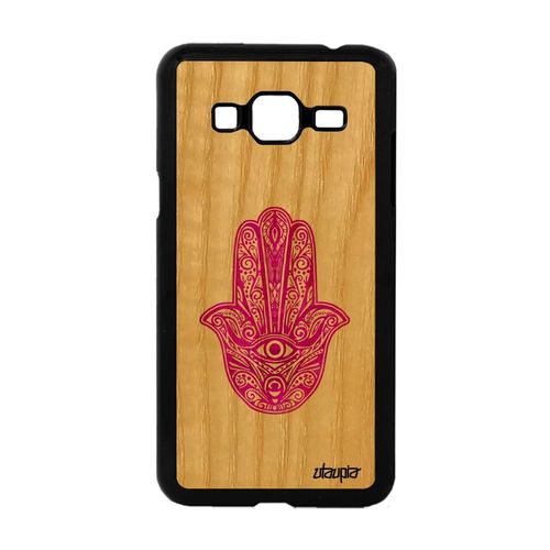 Coque Bois Pour Galaxy J3 Silicone Main De Fatma Mobile Rose Symbole ¿Il Samsung Galaxy J3