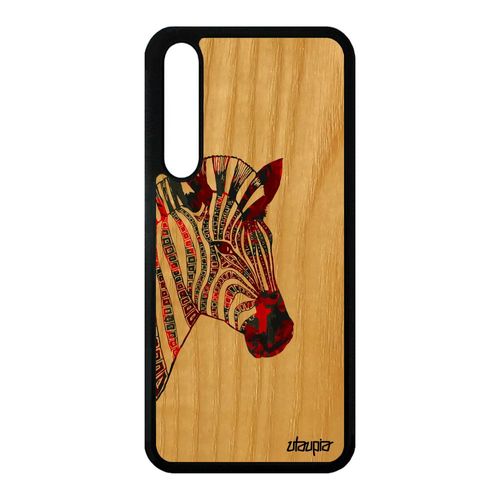 Coque Antichoc Huawei P20 Pro Bois Silicone Zebre Noir Et Blanc Clt-L09 Animal A