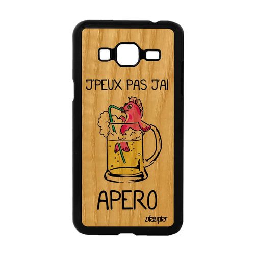 Coque J'peux Pas J'ai Apero Pour J3 Bois Silicone Antichoc Rose A Samsung Galaxy J3