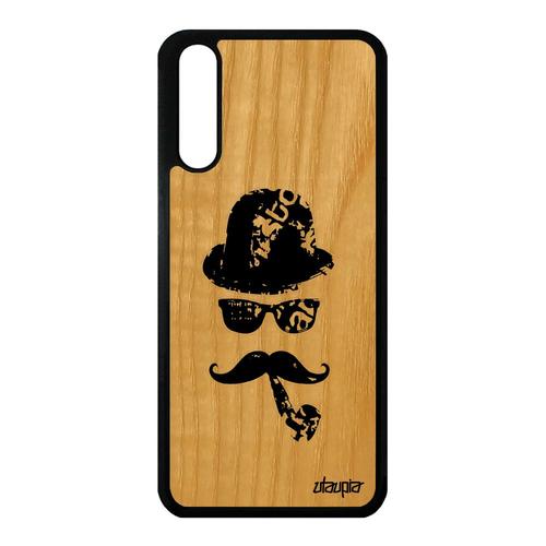 Coque P20 Bois Silicone Moustache Art Personnalisé Case Street Art Housse Huawei P20