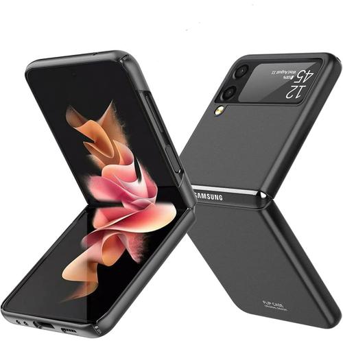 Coque Samsung Galaxy Z Flip 3 5g Ultra Mince Pc Matière Matte Housse Ultra Léger Antichoc Et Antirayures Bumper Etui Pour Samsung Galaxy Z Flip 3 5g Noir