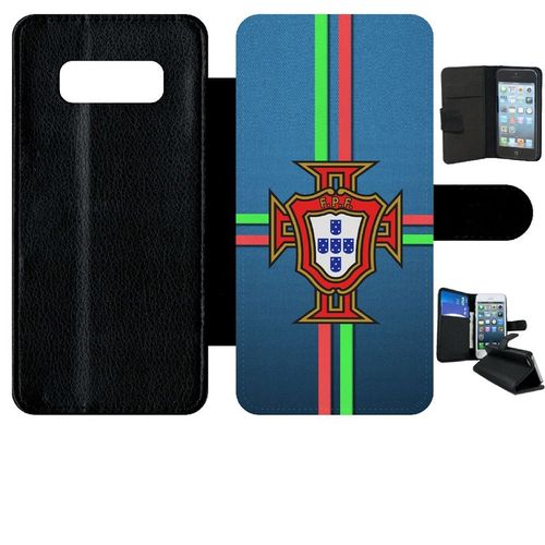 Etui A Rabat - Blason Portugal Bleu - Compatible Avec Samsung Galaxy Note 8.0 - Simili-Cuir - Bord Noir