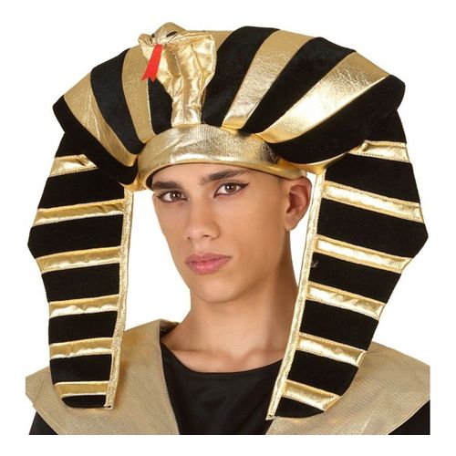 Coiffe De Pharaon ?Gyptien Avec Serpent (Taille Unique Homme)