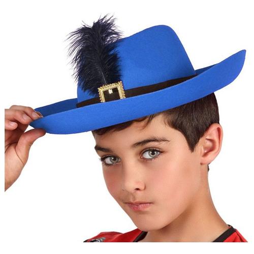 Chapeau De Mousquetier Bleu Pour Enfant (Taille Unique Enfants)