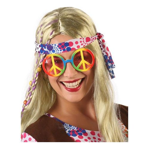 Lunettes Hippie De La Paix Multicouleur (Taille Unique Adulte)
