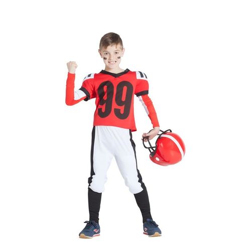 Déguisement De Joueur De Rugby Rouge Et Blanc Pour Enfant