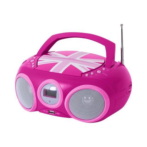 BigBen CD32 Union Jack - Boombox - rose