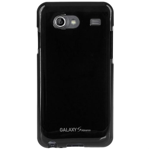 Coque Samsung Galaxy S Advance Noir Glossy Silicone Semi-Rigide (Tpu)