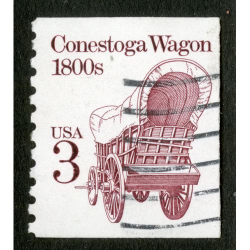 Timbre Oblitéré Usa 3, Conestoga Wagon 1800s