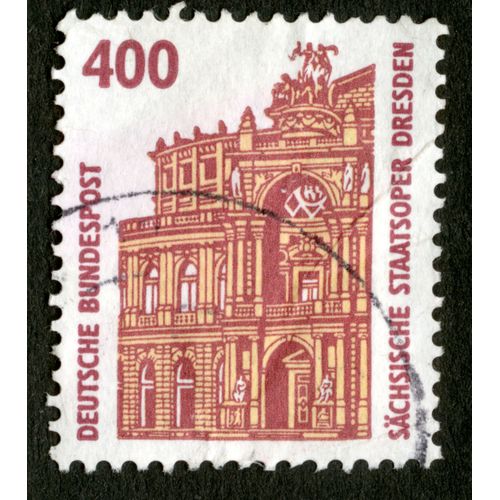 Timbre Oblitéré Deutsche Bundespost, Sächsische Staatsoper Dresden, 400