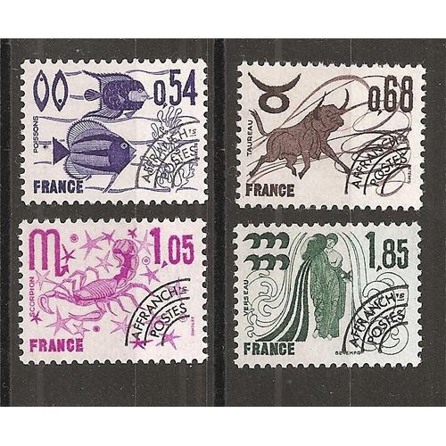 Préos 146 À 149 (1978) Préoblitérés Signes Du Zodiaque 1ère Série N** (Cote 7e) (3474)