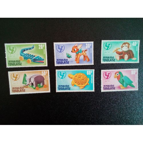 Timbre Togo Yt 727 À 730 Et Pa 168 - 169 Séries: Unicef, 25ème Anniversaire 1971