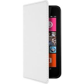 Etui Folio A Rabat Nokia Lumia 530 Blanc Eco-Cuir (Pu)