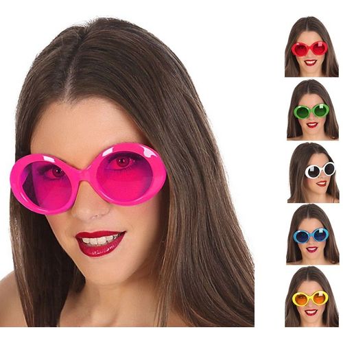 Lunettes Rondes Hippie 6 Couleurs (Couleur Fuchsia)