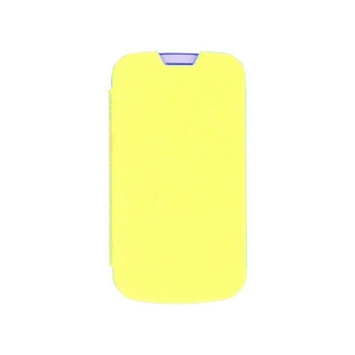 Etui Folio A Rabat Samsung Galaxy Trend Jaune Eco-Cuir (Pu)