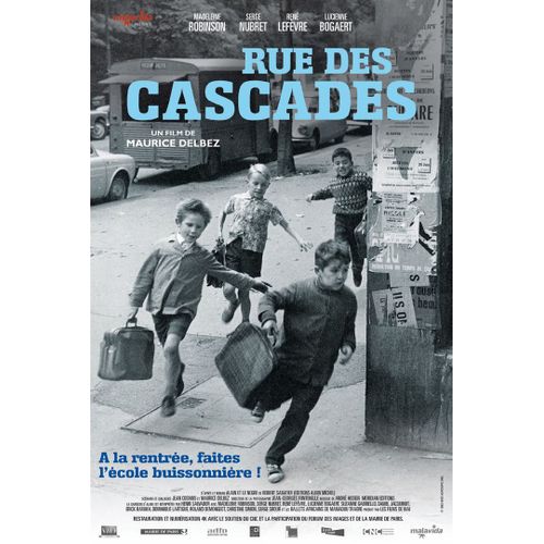 Rue Des Cascades - Véritable Affiche De Cinéma Pliée - Format 40x60 Cm - De Maurice Delbez Avec Madeleine Robinson, Serge Nubret, René Lefèvre, Lucienne Bogaert - 1964 Réédition 2018