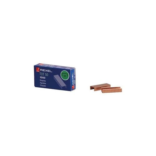 Rexel Lot De 5 Boîtes De 1000 Agrafes Swingline Tot 50 Cuivre