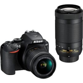 Appareil photo Reflex NIKON D3500+18-55VR+70-300VR+Sac+16Go+Batterie