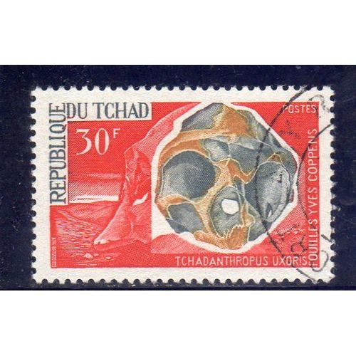 Timbre-Poste Du Tchad (Découverte Du « Tchadanthropus Uxoris » Par Yves Coppens)