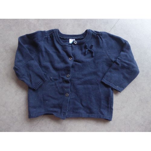 Gilet Bleu Marine Boutonné Tex - 9 Mois