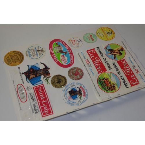 Lot Etiquettes De Fromages De Chevres : Soignon Saint-Loup Champcou Anjouin Champcol La Fiere Caprin Du Pevele Rigotte Capri Du Berry Amy Bique Criballat Crottin De Chevre Pur Brebie ...