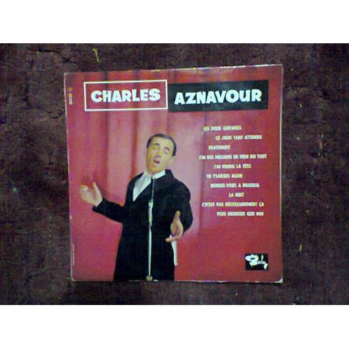 Charles Aznavour - Les Deux Guitares - Barclay 801 20 - Edition ( P ) 1960 - Lot De Un Disque Vinyl - 25 Cm - En 33 Trs