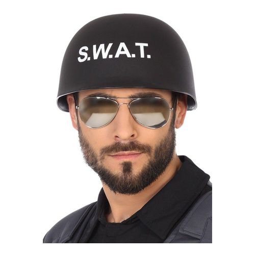 Casque Noir Swat (Taille Unique Adulte)