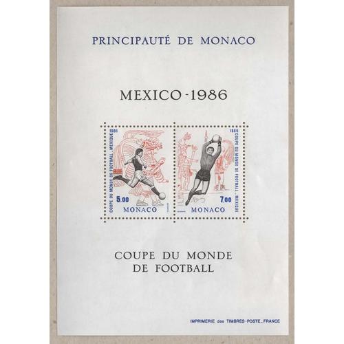 Monaco, Bloc-Feuillet Y & T N° 35 Coupe Du Monde De Football, Mexico 86, 1986