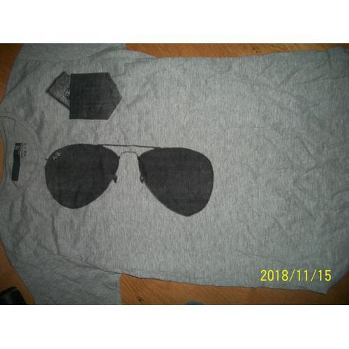 Tee Shirt Gris Motif Lunettes Taille M