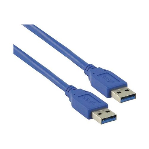 Nedis - Câble USB - USB type A (M) pour USB type A (M) - USB 3.0 - 1 m - rond - bleu