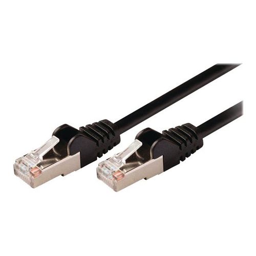 Nedis - Câble réseau - RJ-45 (M) pour RJ-45 (M) - 50 cm - SF/UTP - CAT 5e - moulé, rond - noir